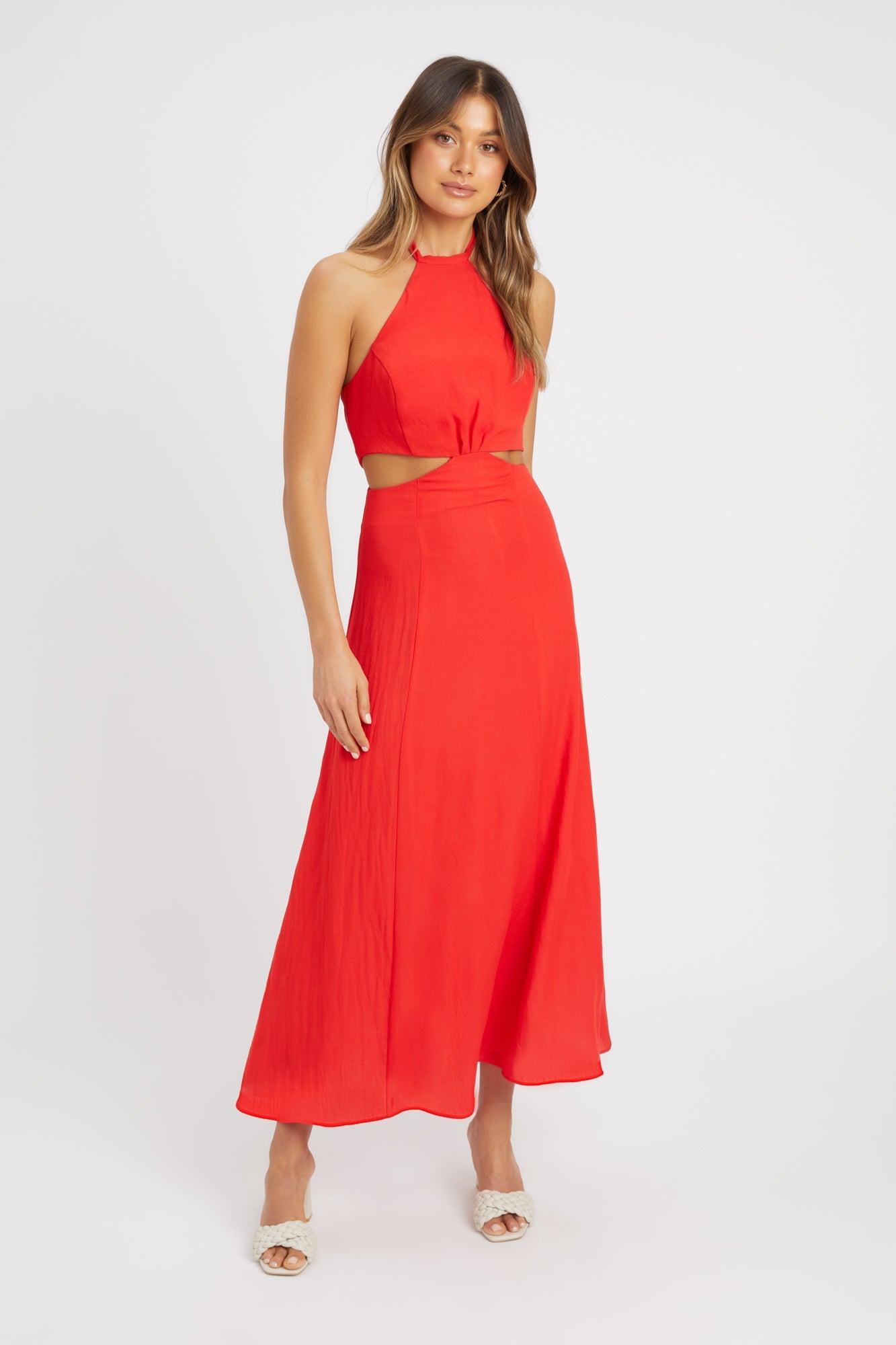 NWT BHLDN Fame buy & Partners Haylie Dress Midi Cutout