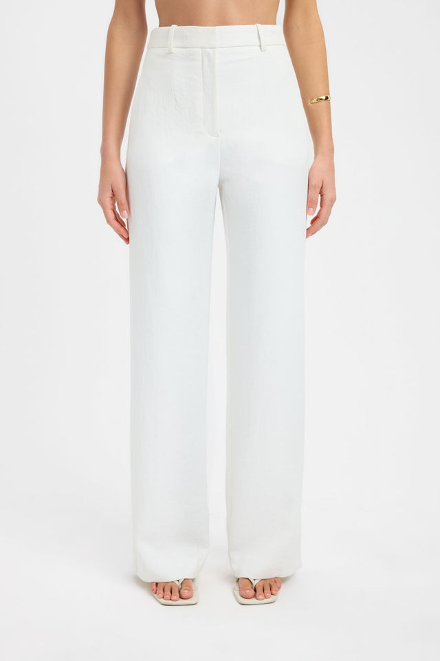 Featuring the Ariel Straight Leg Pant in womens-regular-pants with regular high-rise white detail