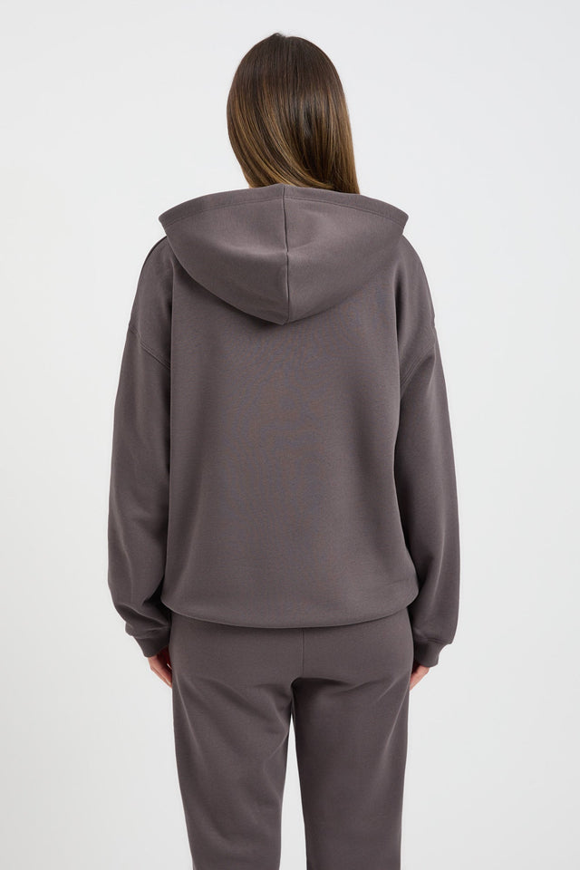 product Brushed Axel Hoodie Kookai High neck Relaxed dark grey womens-jumpers 