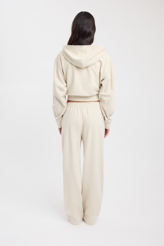 back Jonti Zip Up Top Kookai High neck Relaxed brown womens-jumpers 