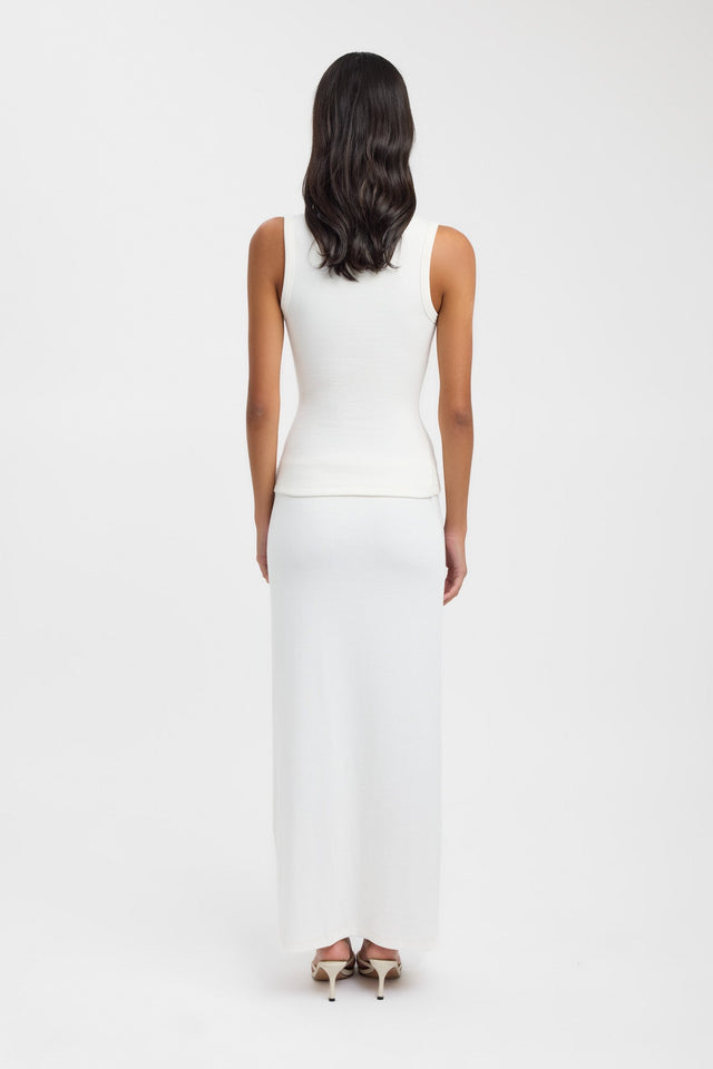 back Carter Maxi Skirt Kookai Straight Maxi brown womens-skirts 