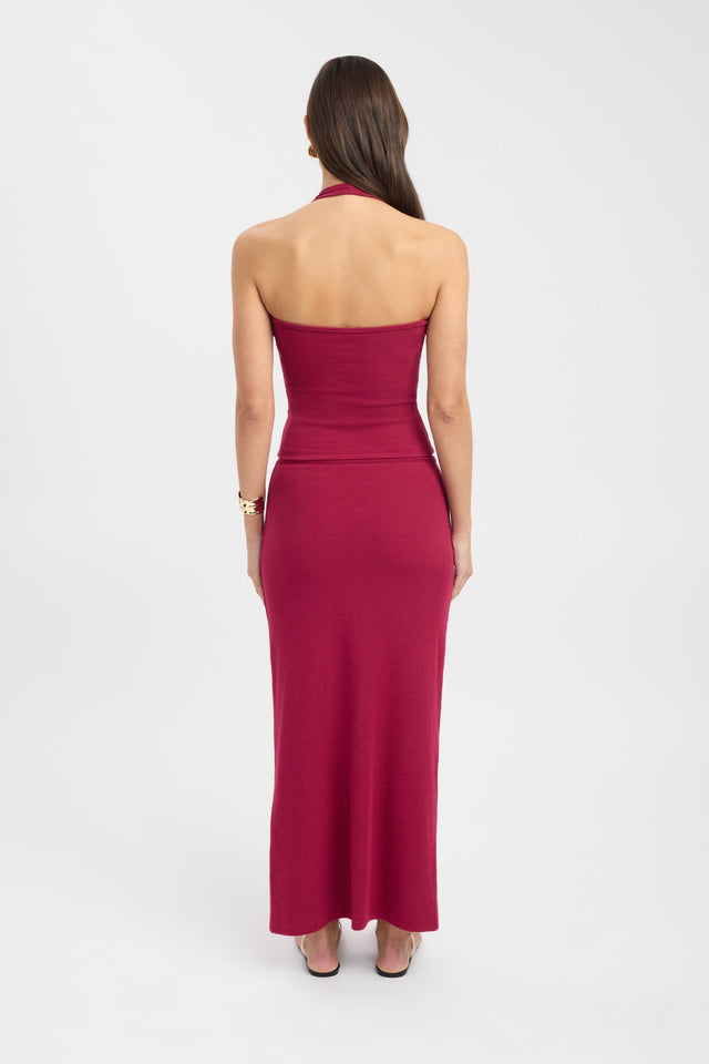 back Caity Tank Kookai Fitted Plungeneck Sleeveless Womens-Blouse 