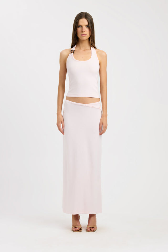 side Casper Tank Kookai Fitted Scoopneck Sleeveless Womens-Blouse 