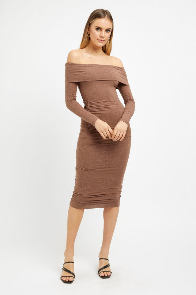 product Juliette Midi Dress Kookai Bodycon Midi Fitted Straight brown womens-dresses 