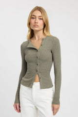 Bec Button Long Sleeve Top