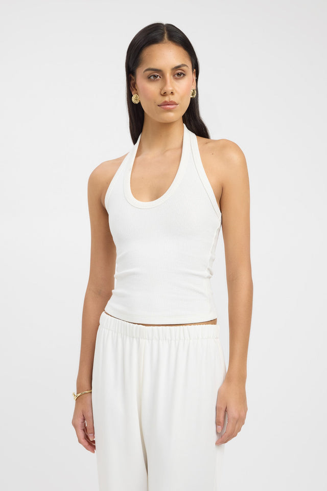 front Hadley Tank Kookai Fitted Scoopneck Sleeveless Womens-Blouse 