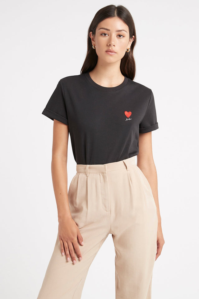 Kookai Heart Patch Tee