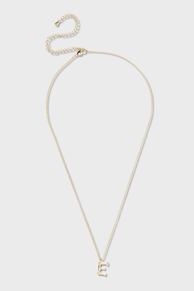 E - Initial Necklace