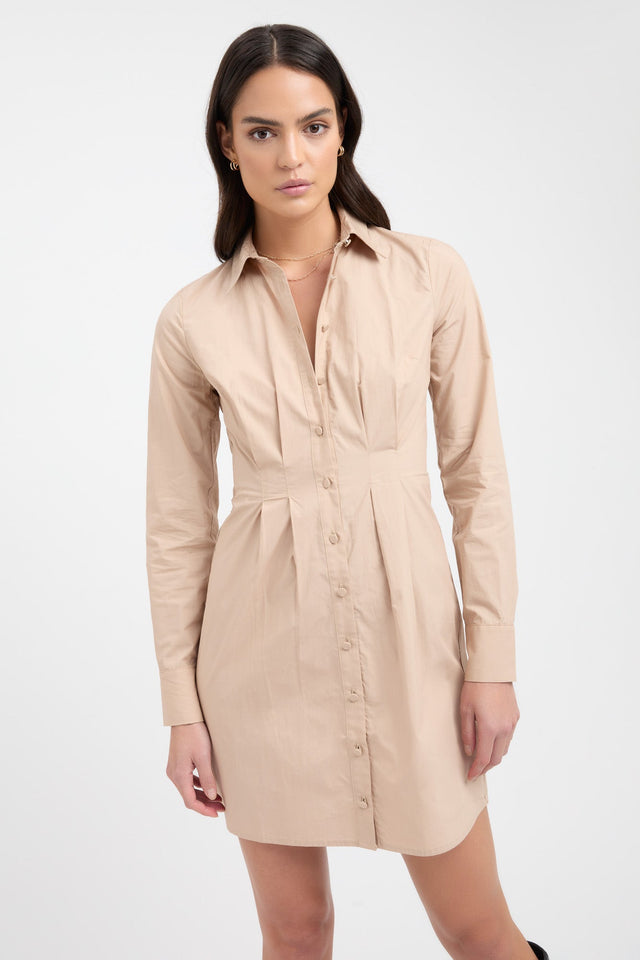 Poplin Tuck Shirt Dress