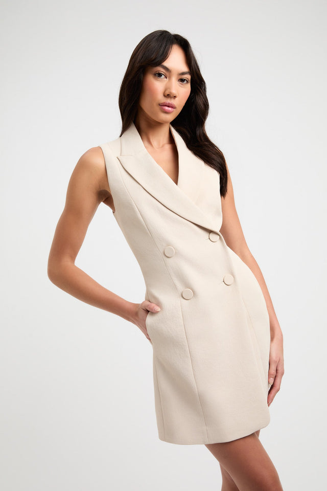 Oyster Sleeveless Blazer Dress