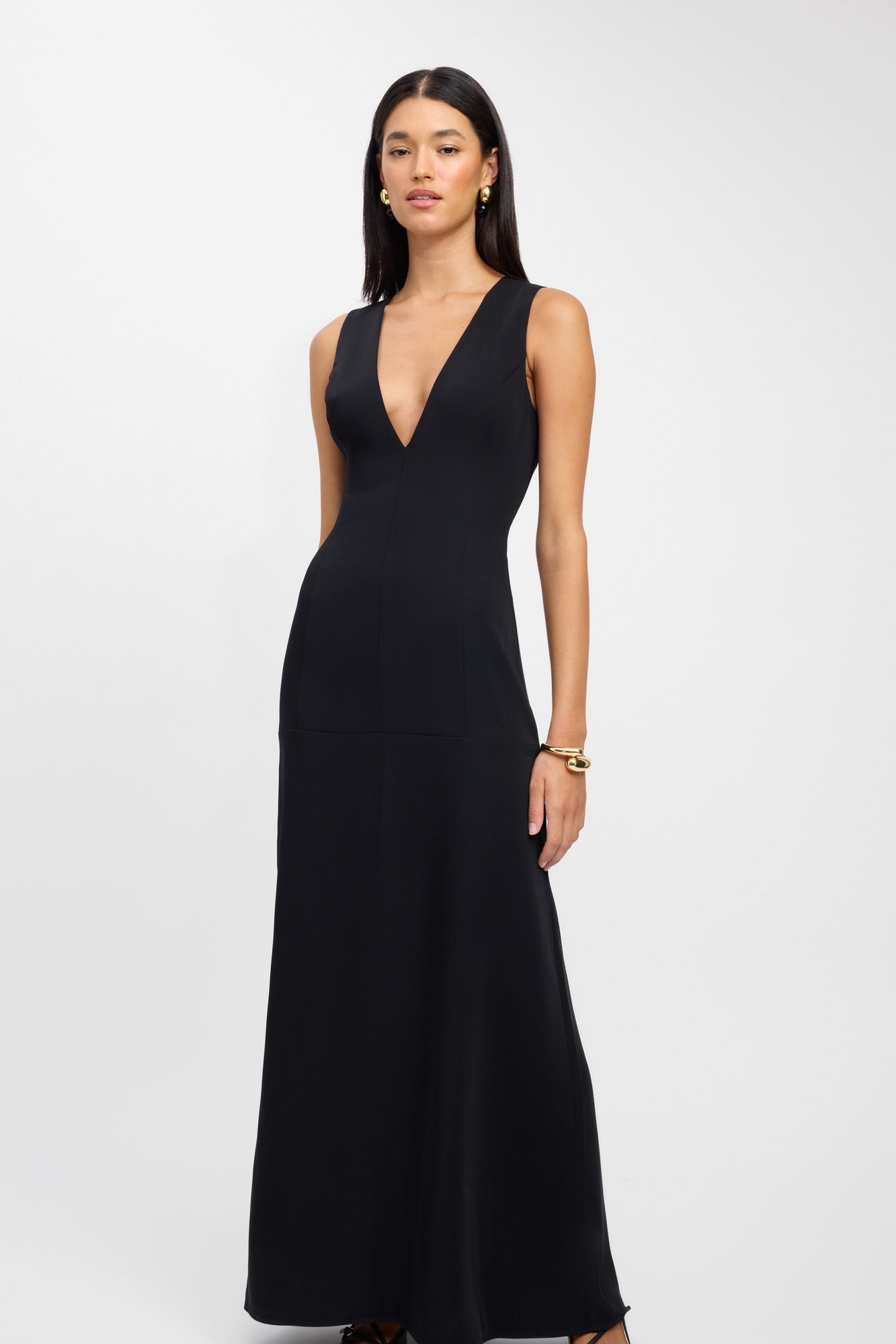 Black aline maxi dress hotsell