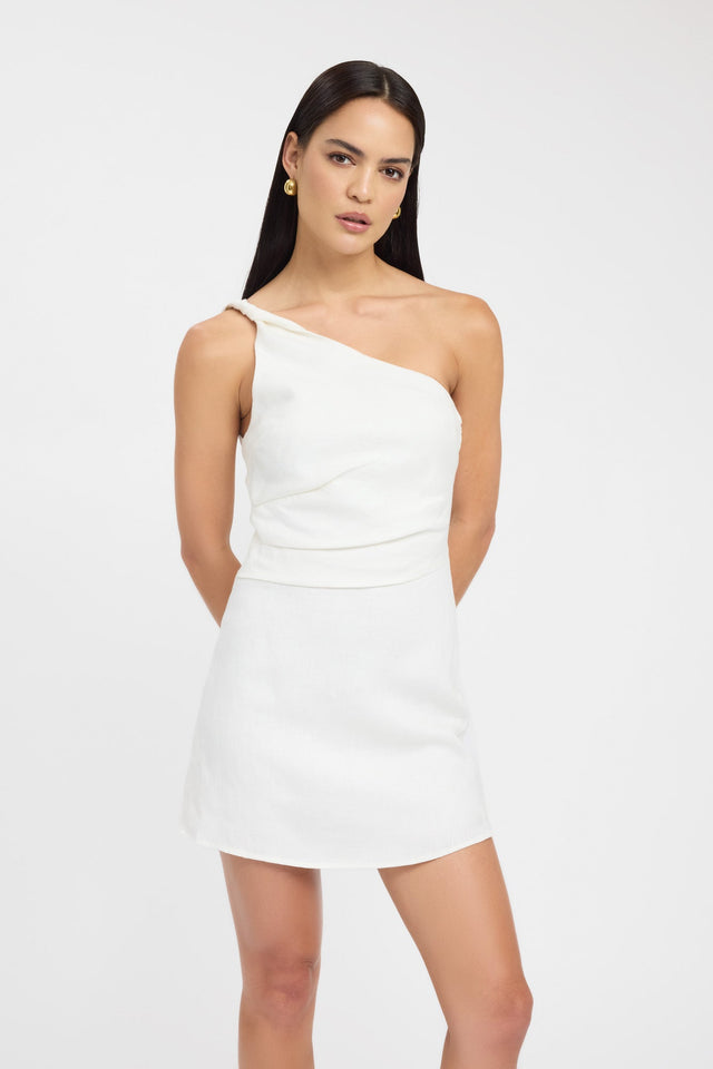 Palm Twist Mini Dress