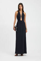 Oyster Low Cut Maxi Dress