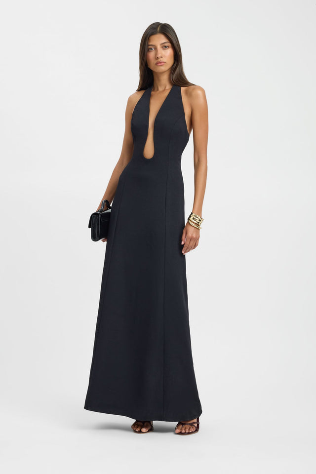 Oyster Low Cut Maxi Dress