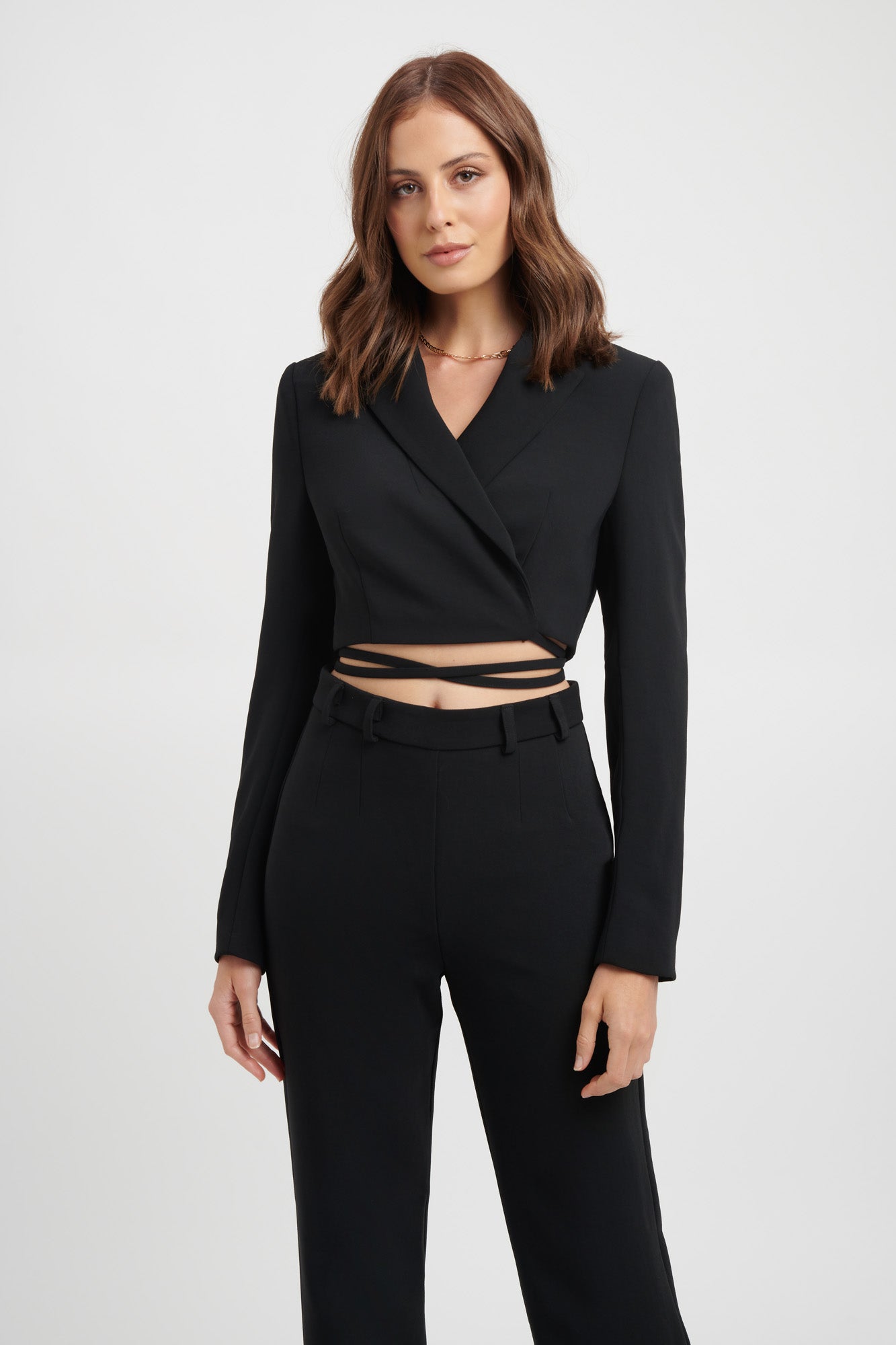 Cropped blazer top store