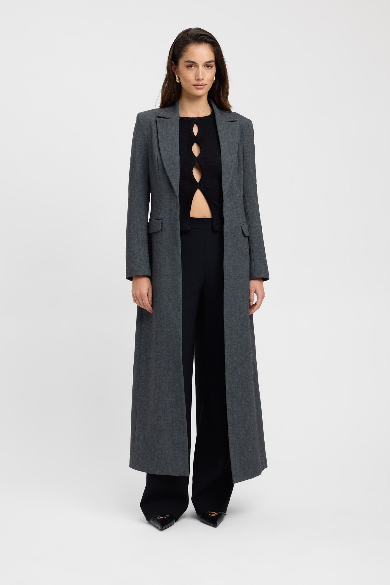 Women's blazer longer length top