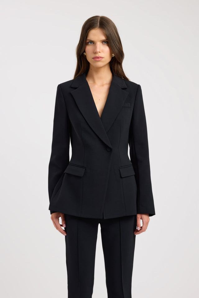 front Alto Cinched Blazer Kookai Long sleeve Blazer Full length womens-coats-and-jackets 