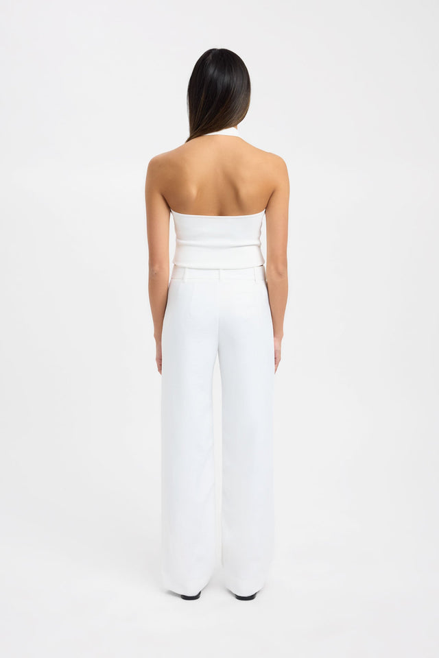 Designed with Ariel Low Rise Pant - Petite womens-regular-pants featuring wide-leg design in white back