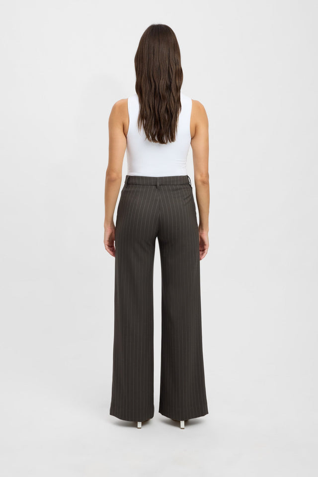 front Bergen Wide Leg Pant Kookai Wide-leg High-rise grey womens-regular-pants 