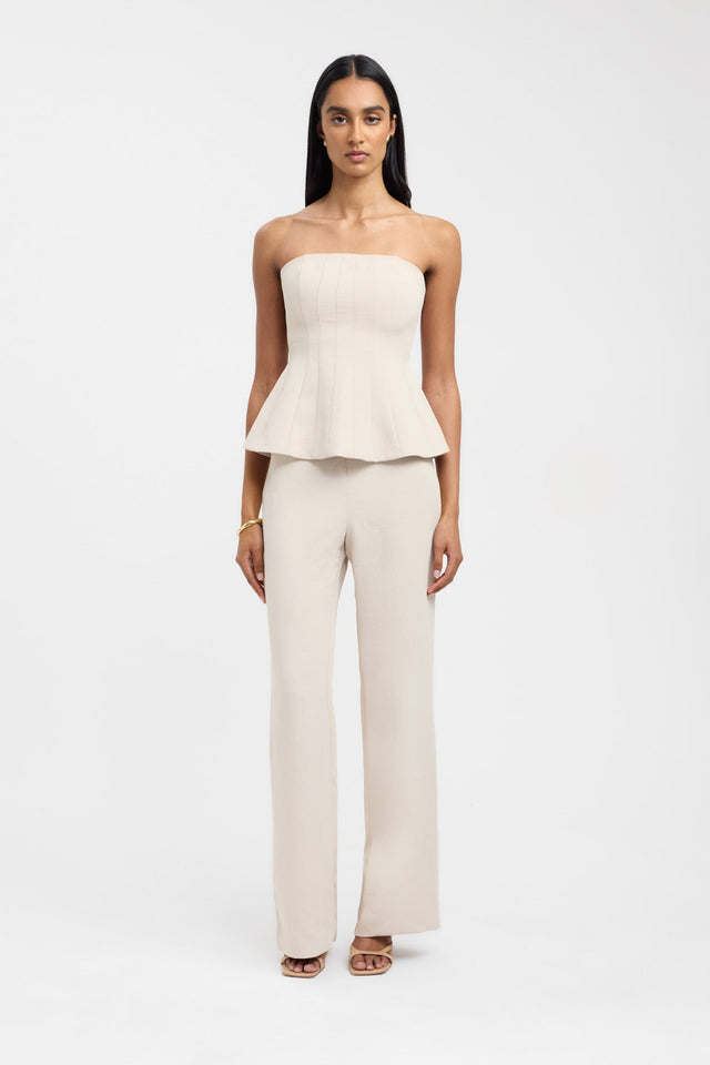 side Oyster Strapless Seam Top Kookai Fitted Straight Sleeveless Womens-Blouse 