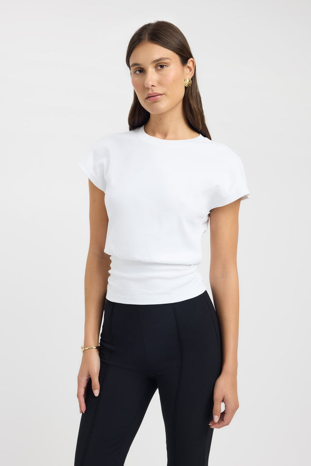 front Cosmo Tee Kookai Fitted Roundneck Short sleeves Womens-Blouse 