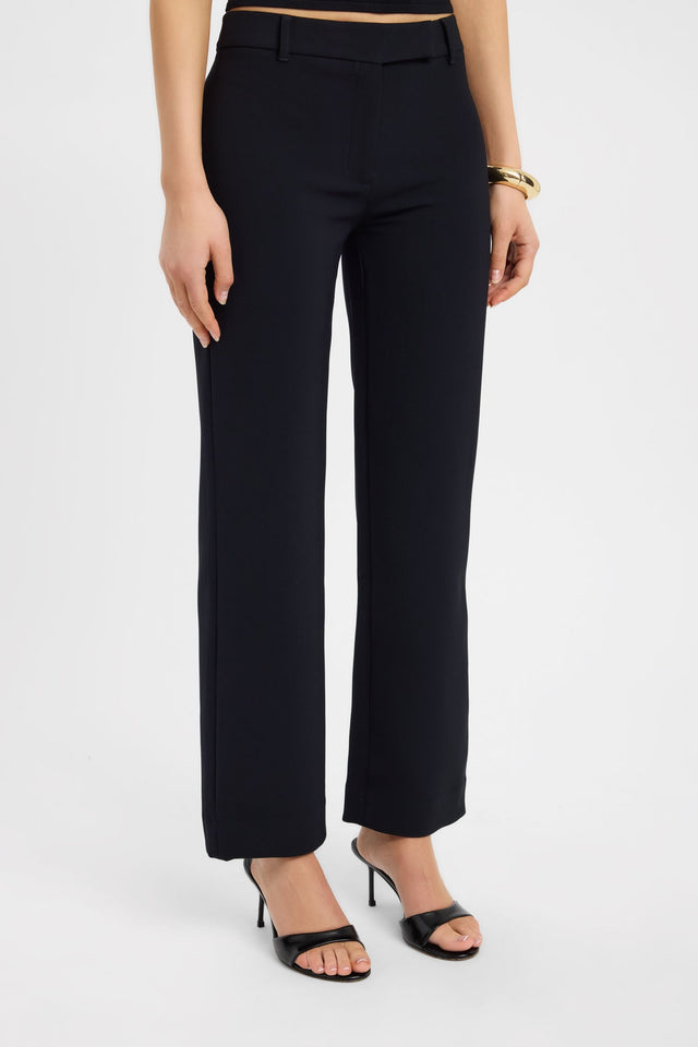 Displaying the Alto Staple Pant womens regular pants in wide-leg high-rise black detail