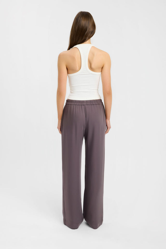 Discover the Maria Pant in wide-leg mid-rise womens regular pants with rosy brown back