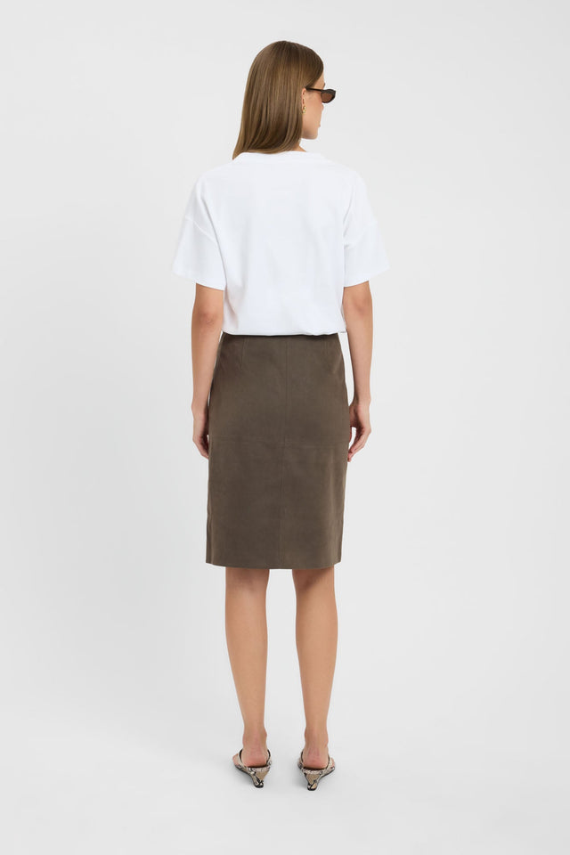 Featuring the Lani Vee Tee womens blouse in white with relaxed fit, v-neck and short sleeves back