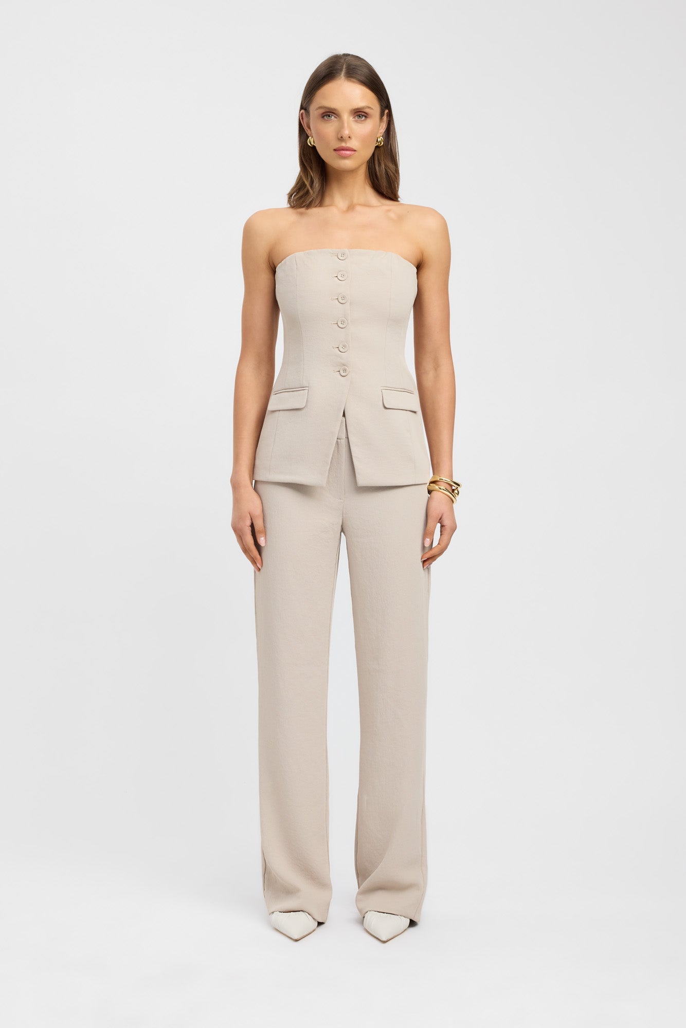 Oyster Strapless Button Top Magi UK Trading as KOOKAI UK
