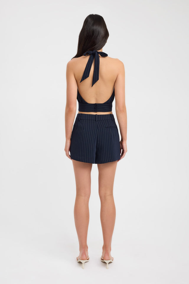 back Oslo Halter Top Kookai Fitted Highneck Sleeveless Womens-Blouse 