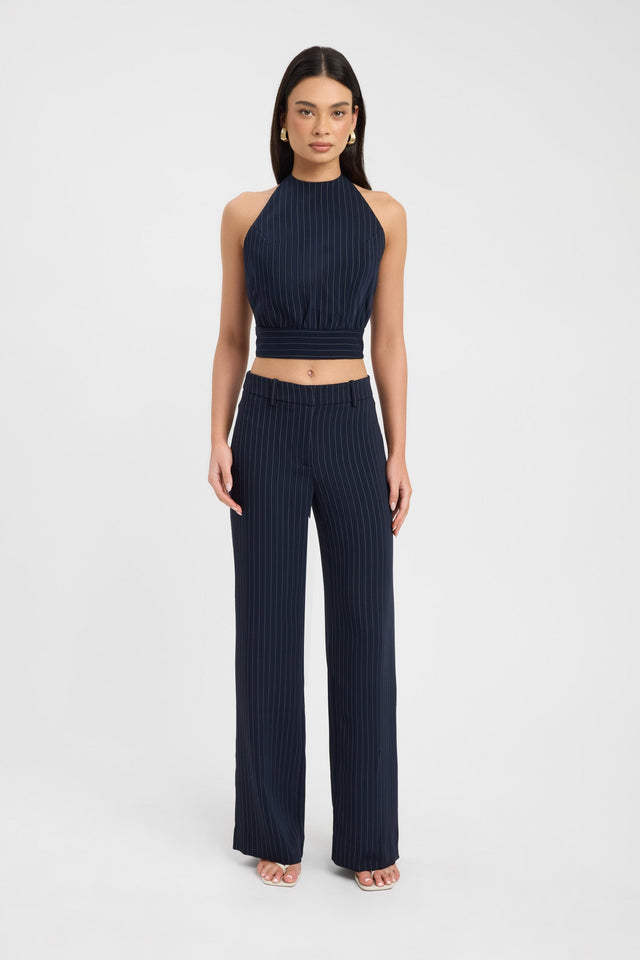 front Oslo Halter Top Kookai Fitted Highneck Sleeveless Womens-Blouse 