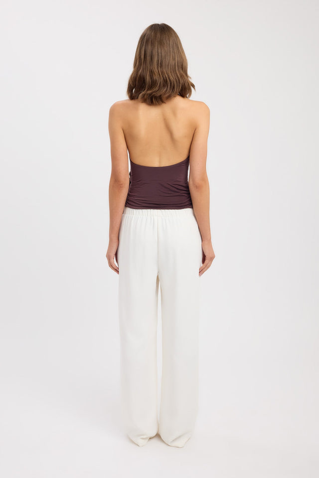 back Aria Top Kookai Fitted V-neck Sleeveless Womens-Blouse 