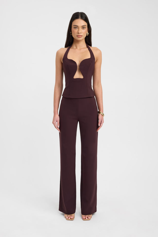 side Alto Long Flare Pants Kookai relaxed High-rise womens-regular-pants 