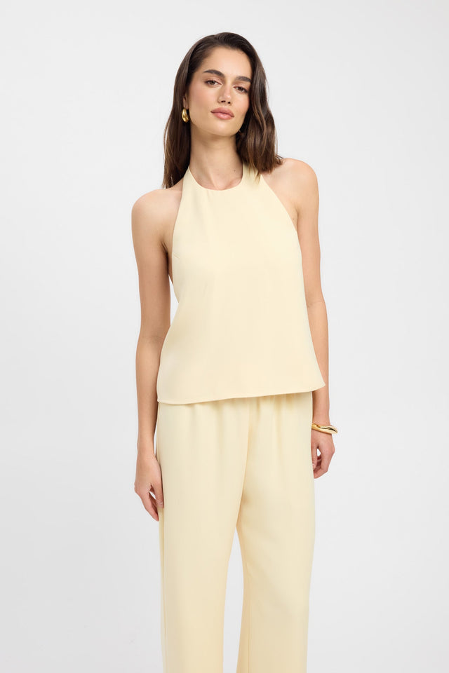 front Maria Wide Leg Pant Kookai Wide-leg High-rise yellow womens-regular-pants 