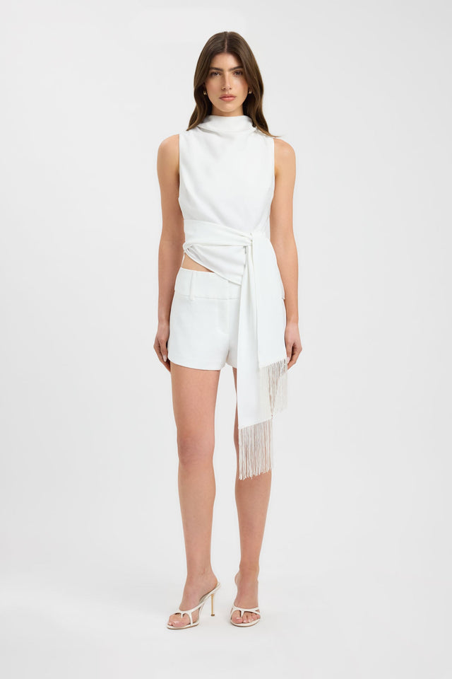 Maria Fringed Sash Top