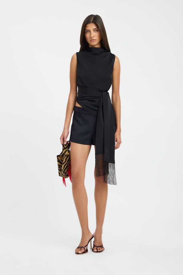 Maria Fringed Sash Top