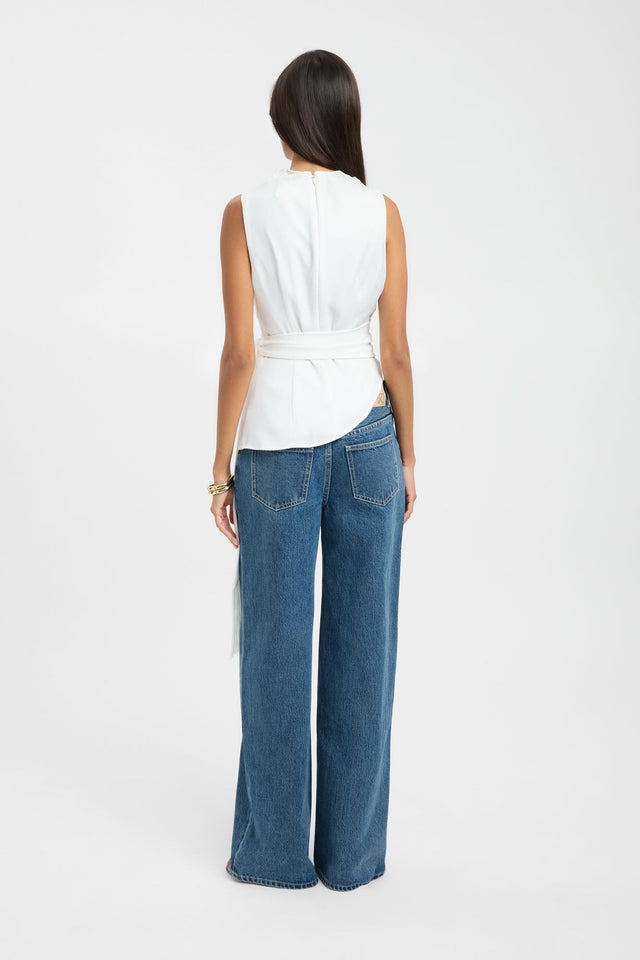 Maria Fringed Sash Top