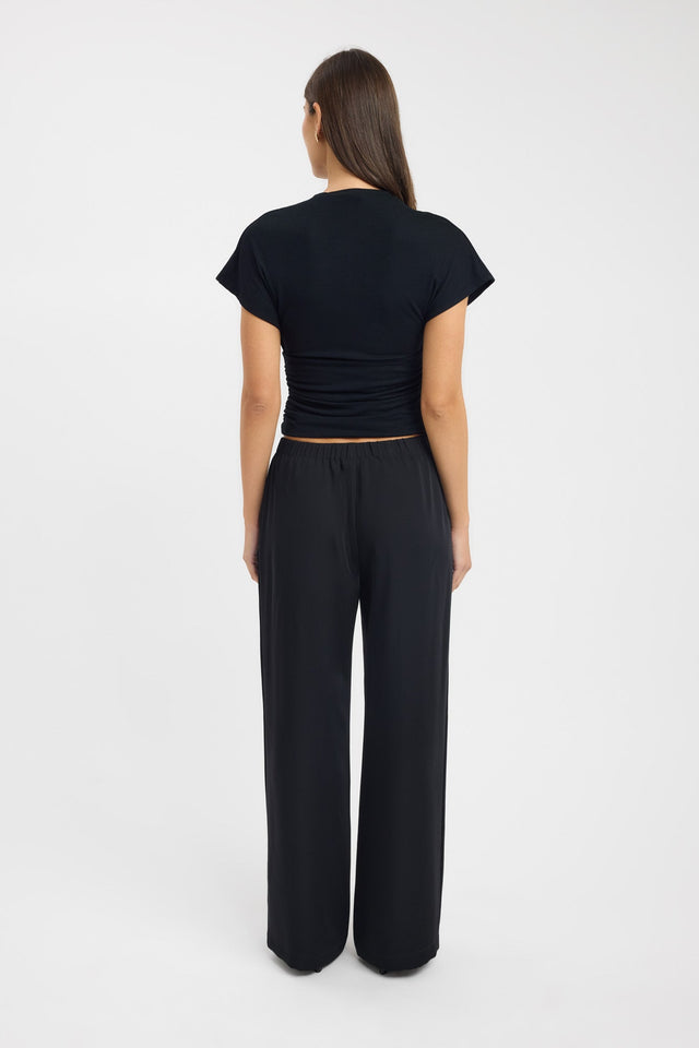 back Shae Top Kookai Fitted Plungeneck Short sleeves Womens-Blouse 