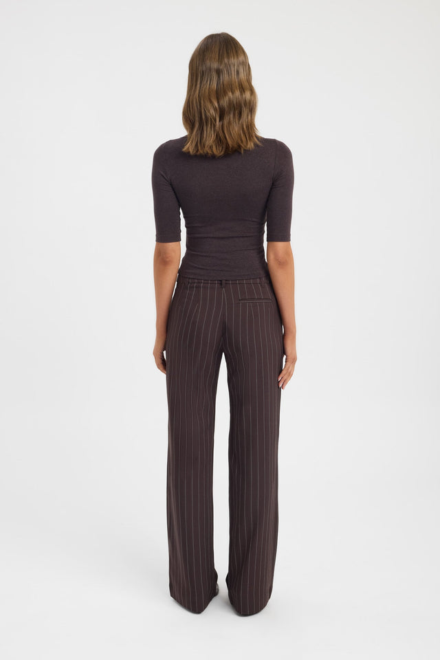 back Jac Top Kookai Fitted Roundneck Half sleeves Womens-Blouse 
