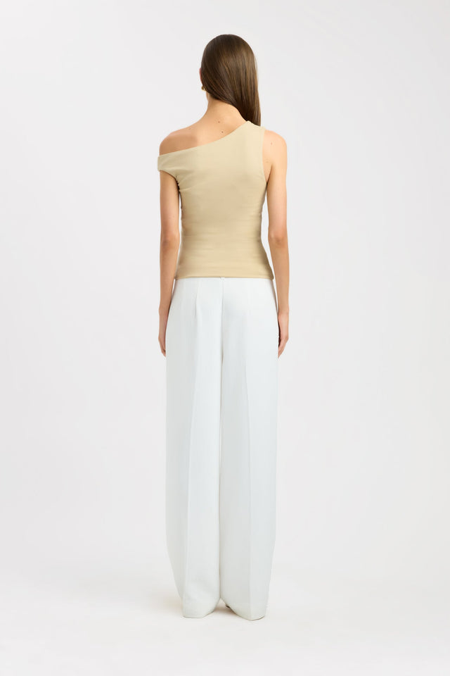 back Greta Top Kookai Fitted Asymmetry Sleeveless Womens-Blouse 