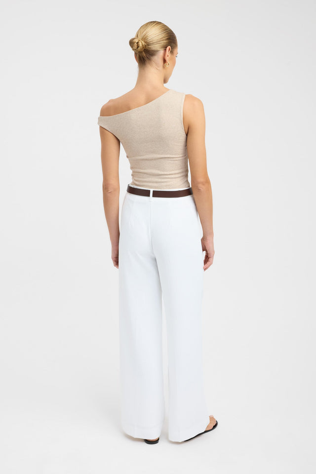 back Greta Top Kookai Fitted Asymmetry Short sleeves Womens-Blouse 