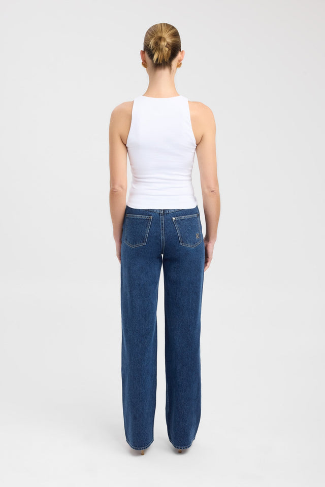 back Lewis Tank Kookai Fitted Thick strap Scoop black womens-singlets 