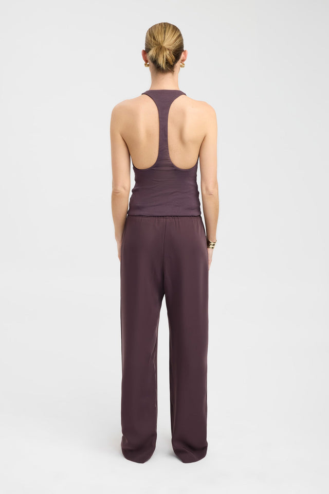 back Imogen Racer Tank Kookai Fitted Roundneck Sleeveless Womens-Blouse 