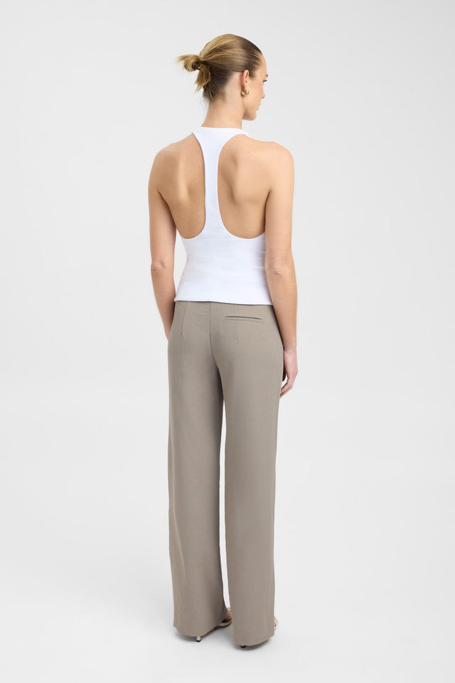 back Imogen Racer Tank Kookai Fitted Round black womens-singlets 