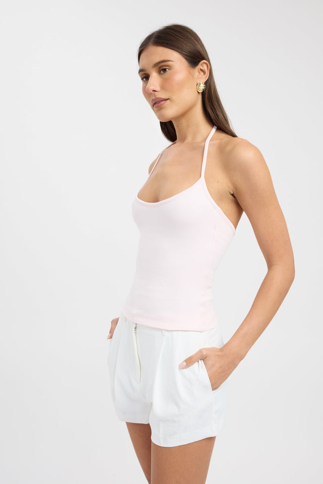 side Kristy Scoop Tank Kookai Fitted Scoopneck Sleeveless Womens-Blouse 