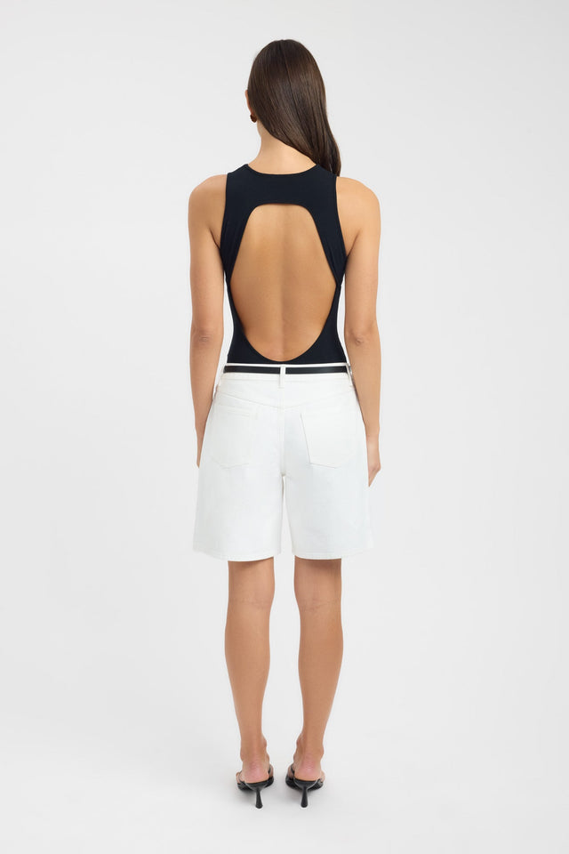 back Charlie Racer Bodysuit Kookai High-neck black womens-bodysuit 