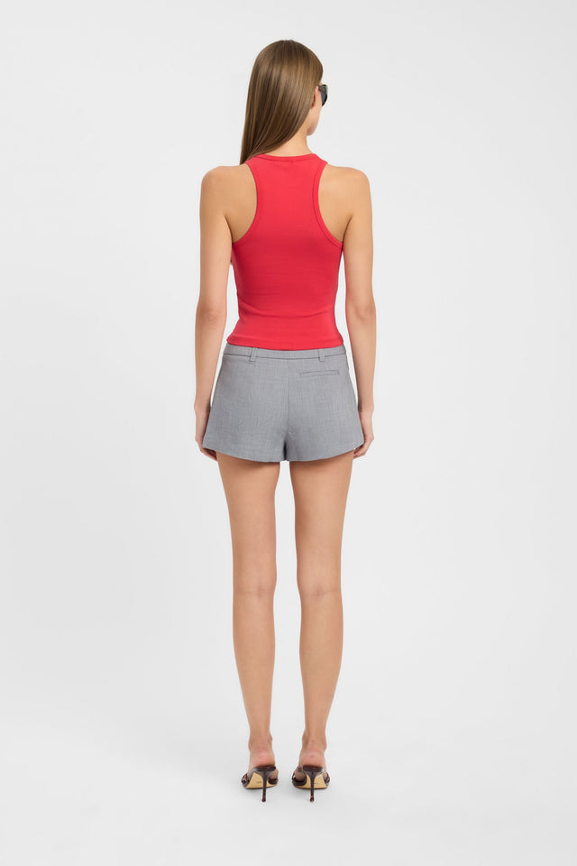 Featuring the Austin Tank womens-singlets fitted thick strap round neckline in tomato back
