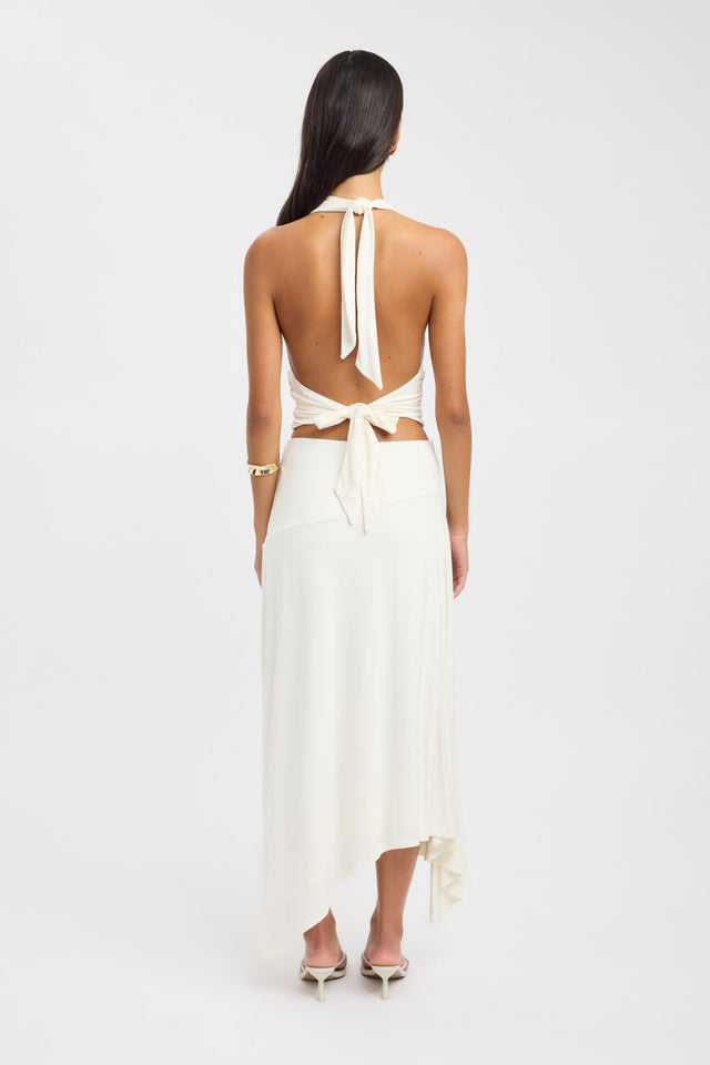 back Leni Top Kookai Fitted Plungeneck Sleeveless Womens-Blouse 