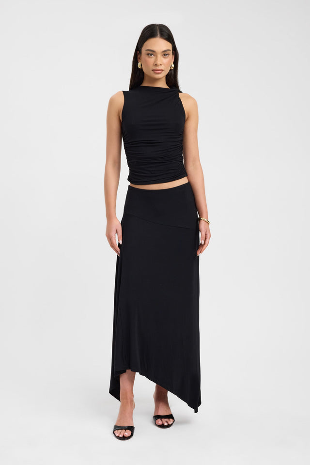 front Ziah Top Kookai Fitted Highneck Sleeveless Womens-Blouse 