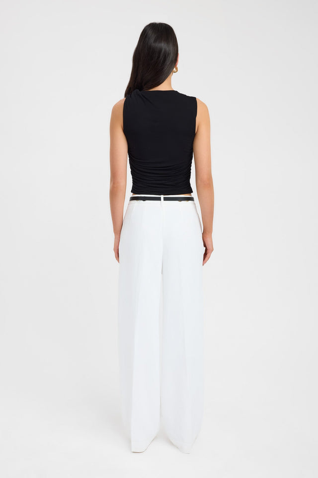 back Ziah Top Kookai Fitted Highneck Sleeveless Womens-Blouse 